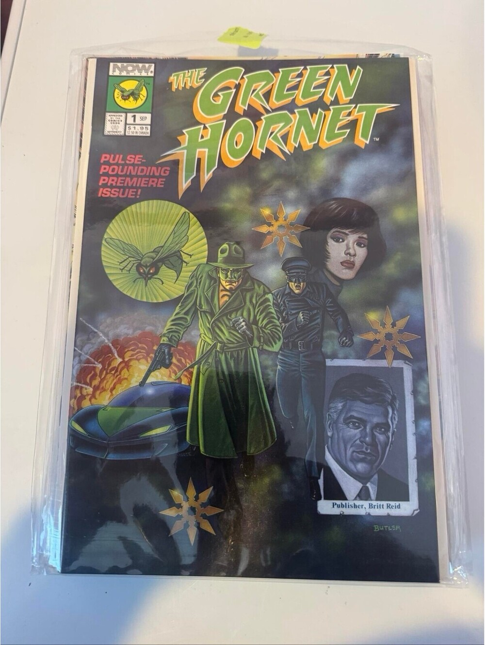 The Green Hornet #1 NOW Comics 1989 Premiere Issue Jim Steranko Cover Newsstand